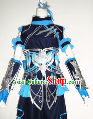 Asian Chinese Cosplay Female Warrior Costume Ancient Swordsman Clothing for Women