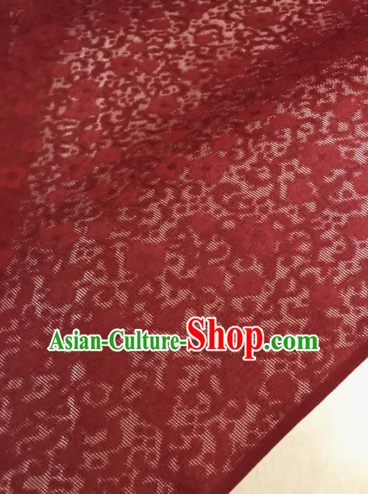 Asian Chinese Traditional Silk Fabric Royal Pattern Red Brocade Cheongsam Embroidered Cloth Silk Fabric