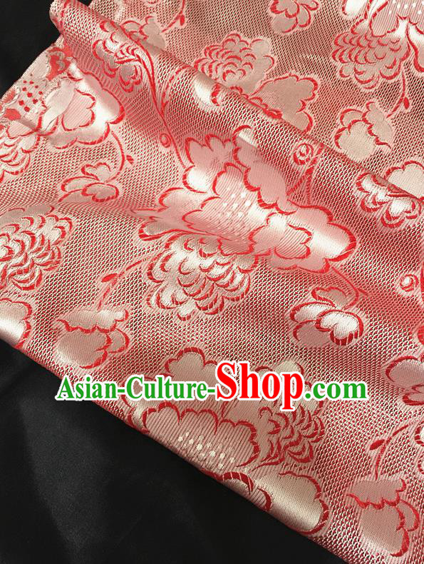 Asian Chinese Traditional Red Silk Fabric Royal Pattern Brocade Cheongsam Cloth Silk Fabric