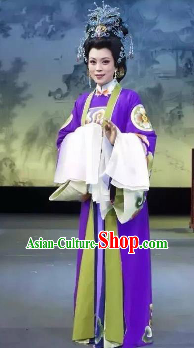 Chinese Beijing Opera Pantaloon Embroidered Costume Ancient Dowager Countess Hanfu Dress for Women