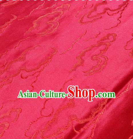 Chinese Traditional Silk Fabric Cheongsam Tang Suit Red Brocade Cloth Drapery