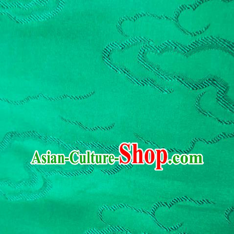 Chinese Traditional Silk Fabric Cheongsam Tang Suit Green Brocade Cloth Drapery