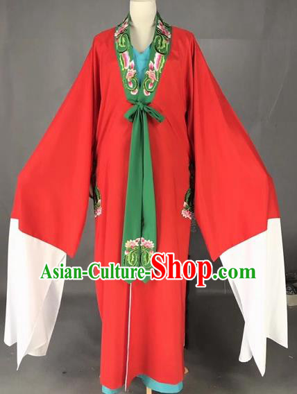 Chinese Traditional Beijing Opera Scholar Costume Peking Opera Niche Red Robe for Adults