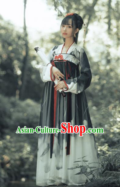 Traditional Chinese Tang Dynasty Palace Princess Replica Costumes Ancient Peri Hanfu Dress for Women