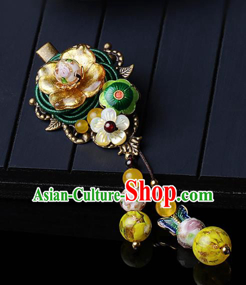 Chinese Traditional Hair Accessories National Hanfu Golden Peony Hair Stick for Women