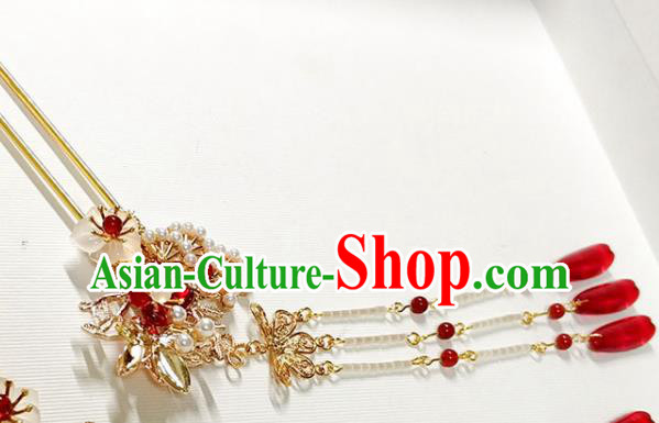 Handmade Chinese Traditional Tassel Hairpins Ancient Classical Hanfu Hair Accessories for Women