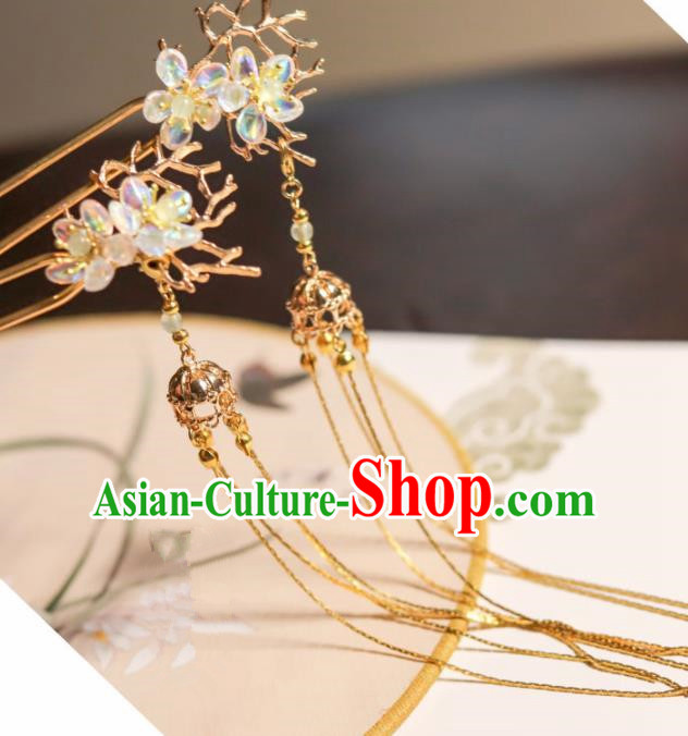 Handmade Chinese Traditional Tassel Hairpins Ancient Classical Hanfu Hair Accessories for Women
