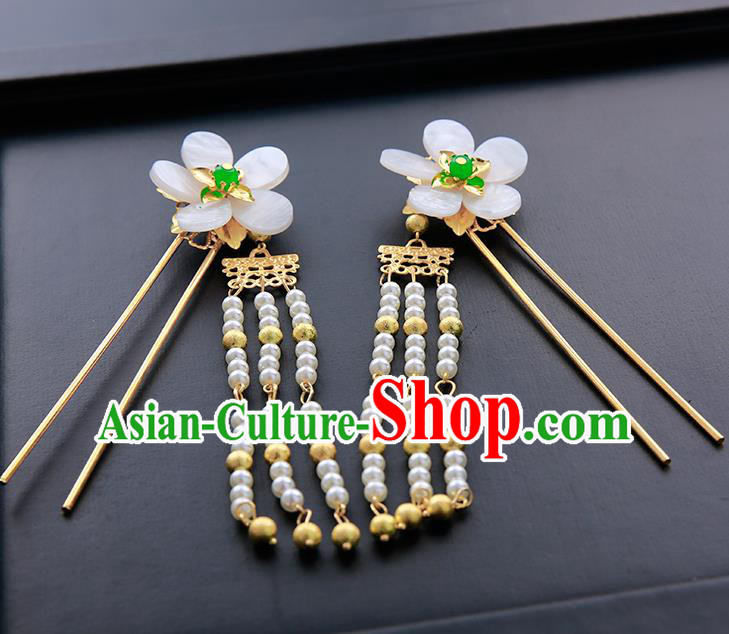 Chinese Ancient Traditional Hanfu Hairpins Flowers Hair Clasp Handmade Classical Hair Accessories Complete Set for Women