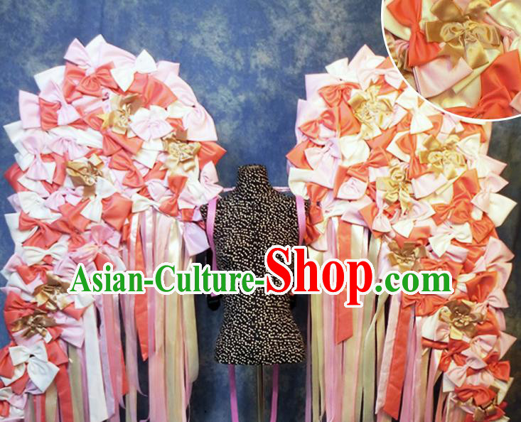 Halloween Cosplay Stage Show Props Catwalks Accessories Brazilian Carnival Parade Bowknots Wings for Women