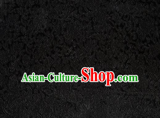 Asian Chinese Tang Suit Black Satin Material Traditional Pattern Design Brocade Silk Fabric