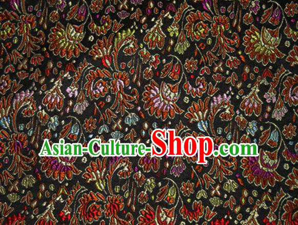 Asian Chinese Tang Suit Material Traditional Cockscomb Pattern Design Satin Brocade Silk Fabric