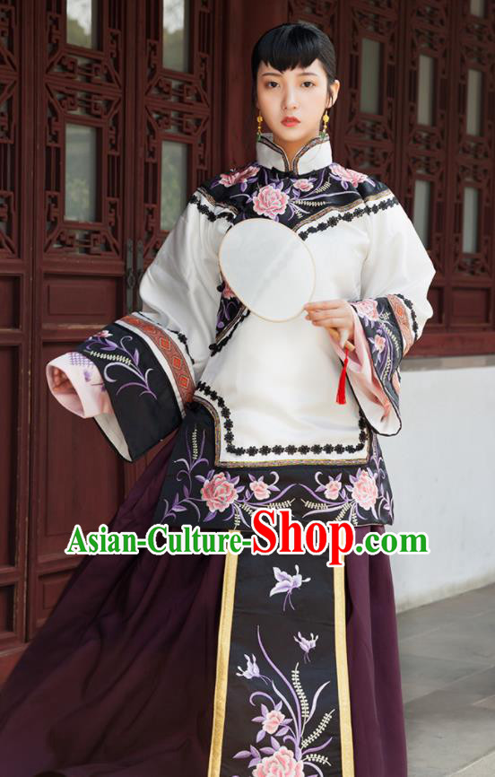 Traditional Chinese Qing Dynasty Nobility Lady Xiuhe Suits Ancient Drama Costumes for Women