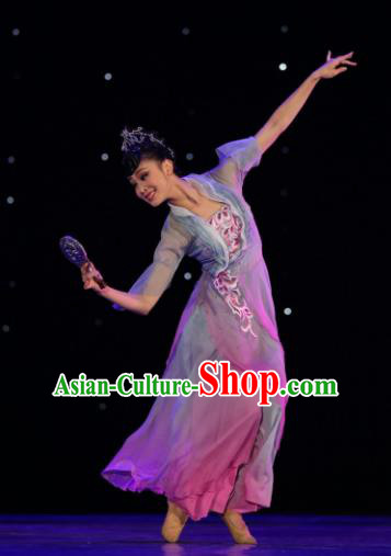 Chinese Traditional Classical Dance Group Dance Costumes Stage Performance Dress for Women