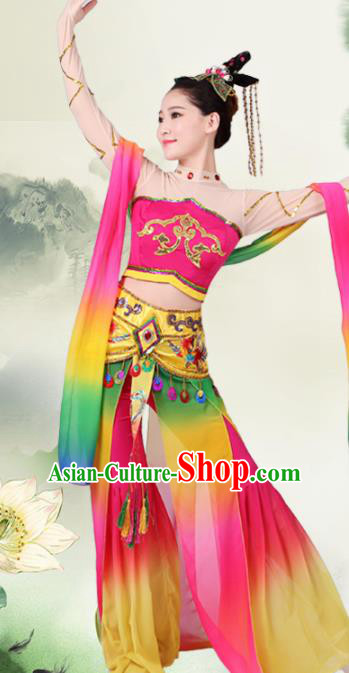 Chinese Traditional Classical Dance Costumes Stage Performance Apsaras Flying Dress for Women