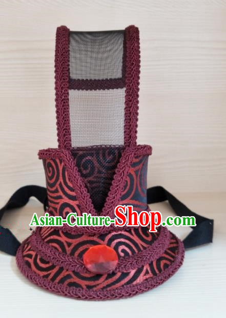 Chinese Ancient Swordsman Hair Accessories Qin Dynasty Nobility Childe Purple Hairdo Crown Headwear for Men