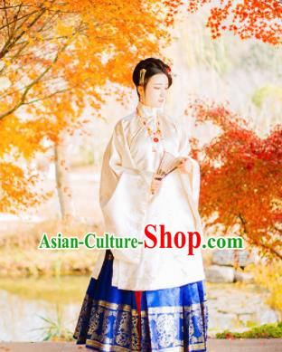 Chinese Traditional Ming Dynasty Princess Historical Costumes Ancient Aristocratic Lady Hanfu Dress for Women