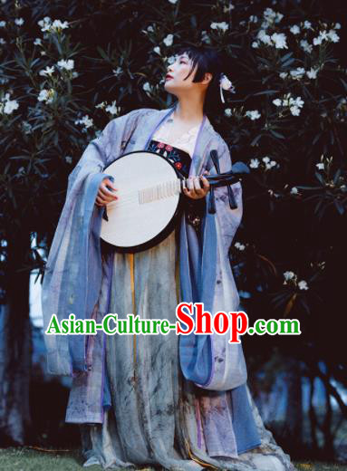 Chinese Traditional Tang Dynasty Princess Historical Costumes Ancient Imperial Concubine Embroidered Hanfu Dress for Women