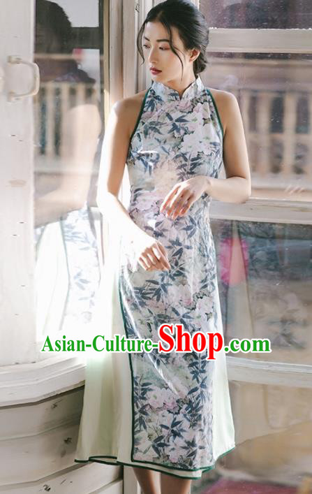 Chinese Traditional Costumes National Tang Suit Qipao Dress Classical Cheongsam for Women