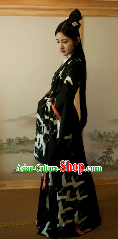 Traditional Chinese Ancient Aristocratic Lady Peri Hanfu Dress Han Dynasty Historical Costumes for Women