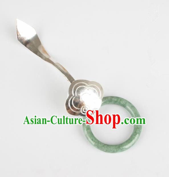 Chinese Traditional Buddhist Cassock Jade Belt Hook Buddhism Accessories Clothes Hook