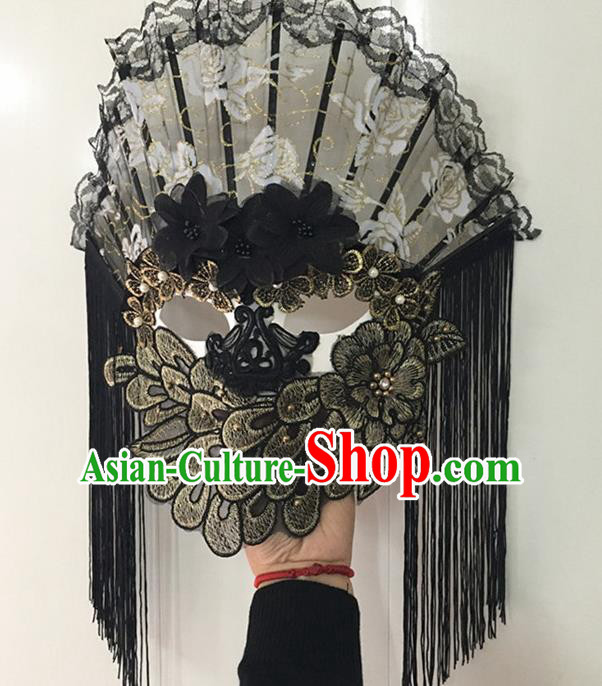 Top Halloween Accessories Brazilian Carnival Catwalks Embroidered Lace Masks for Women