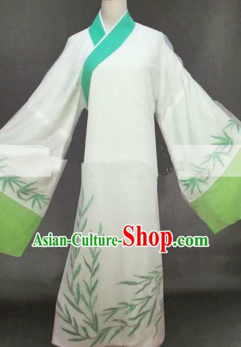 Professional Chinese Traditional Beijing Opera Butterfly Lovers Niche White Clothing Ancient Scholar Costume for Men