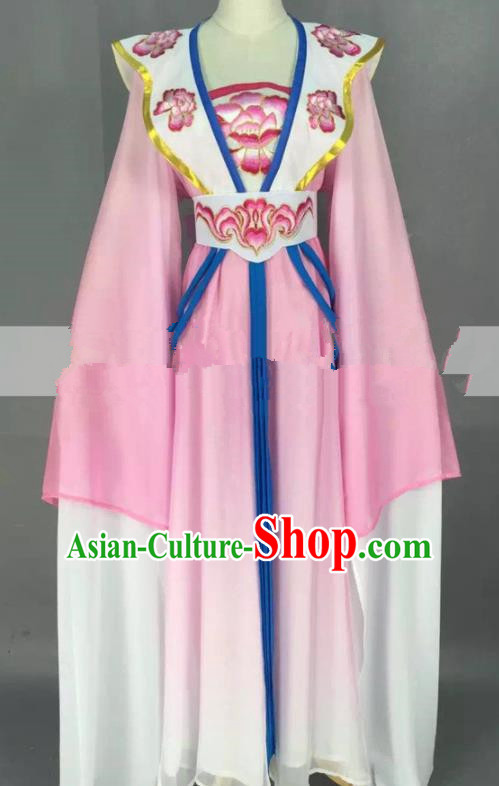 Chinese Traditional Peking Opera Actress Court Maid Pink Dress Ancient Rich Lady Costume for Women