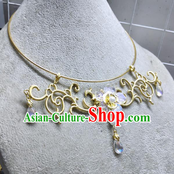 Chinese Traditional Hanfu Necklace Accessories Ancient Princess Necklet for Women