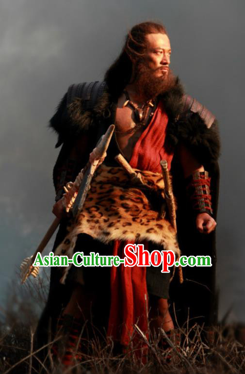 Chinese Ancient Mythology Warrior God Chi You Clothing New Stone Age Nine Li Tribe Donald Chiyou Costumes Complete Set