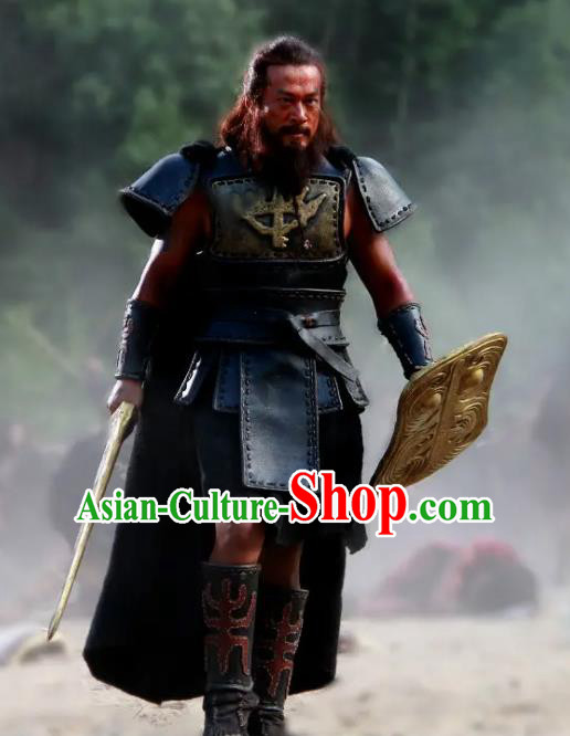 Chinese Ancient Mythology Warrior Leader Chi You Body Armor New Stone Age Nine Li Tribe Donald Chiyou Costumes Complete Set