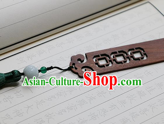 Chinese Traditional Rosewood Bookmark Ancient Wood Label