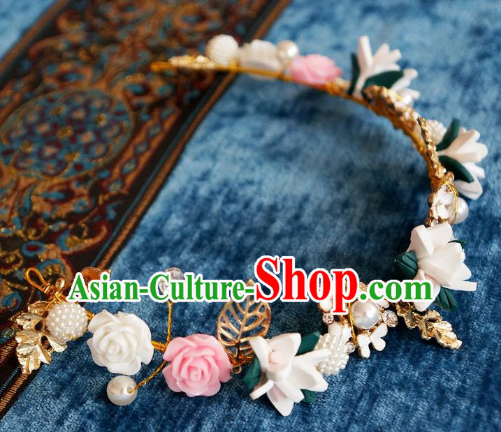 Chinese Ancient Ming Dynasty Princess Ceramics Hair Clasp Hairpins Traditional Hanfu Court Hair Accessories for Women