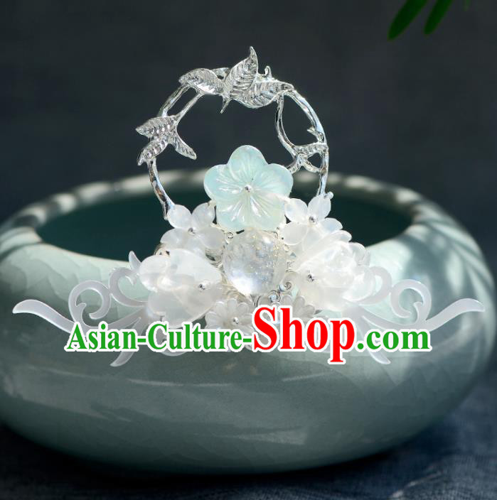 Chinese Ancient Ming Dynasty Palace Princess Hair Crown Hairpins Traditional Hanfu Court Hair Accessories for Women