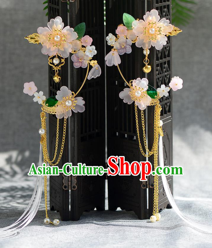 Chinese Ancient Ming Dynasty Palace Princess Hair Claws Hairpins Traditional Hanfu Court Hair Accessories for Women