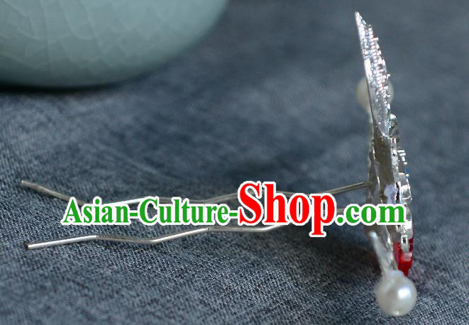 Chinese Ancient Tang Dynasty Palace Princess Hair Crown Hairpins Traditional Hanfu Court Hair Accessories for Women