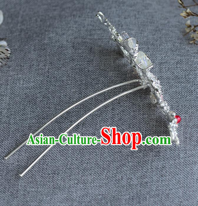 Chinese Ancient Tang Dynasty Princess Crystal Hair Clip Hairpins Traditional Hanfu Court Hair Accessories for Women
