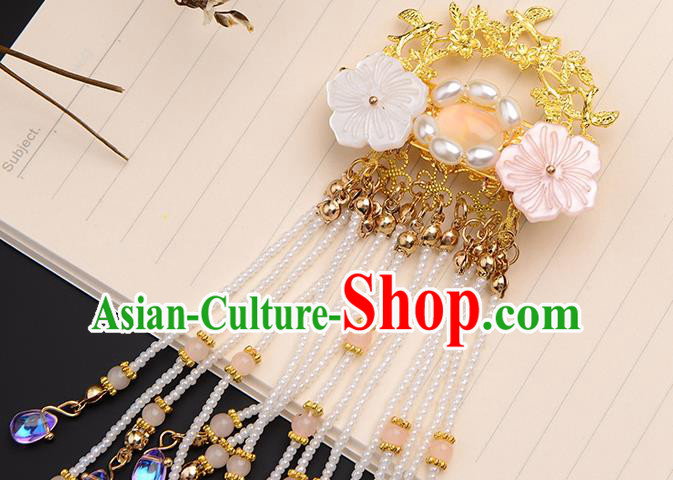 Chinese Ancient Tang Dynasty Princess Pearls Hair Claw Hairpins Traditional Hanfu Court Hair Accessories for Women