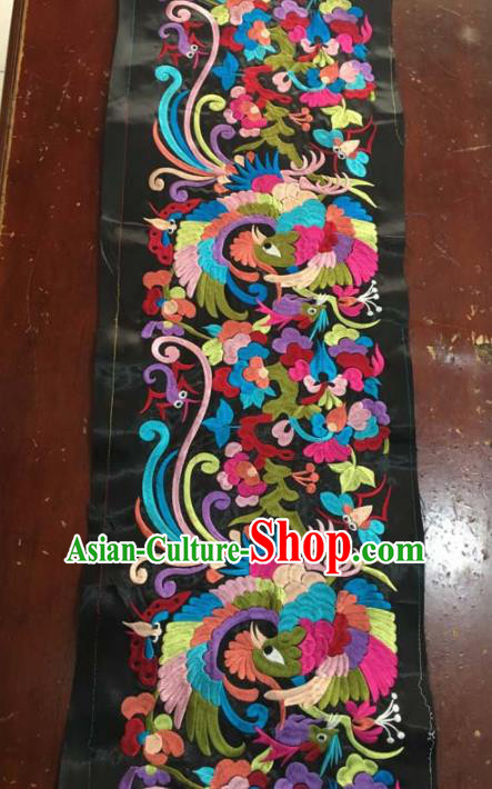 Chinese Traditional Embroidery Cloth Accessories National Embroidered Phoenix Peony Dress Patch