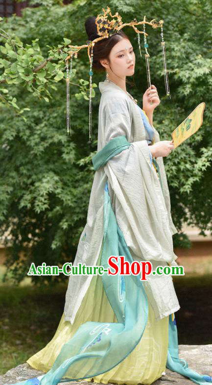 Traditional Chinese Tang Dynasty Court Consort Replica Costumes Ancient Imperial Concubine Hanfu Dress for Women