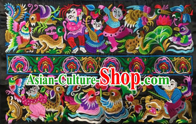 Chinese Traditional National Embroidered Mandarin Duck Applique Dress Patch Embroidery Cloth Accessories