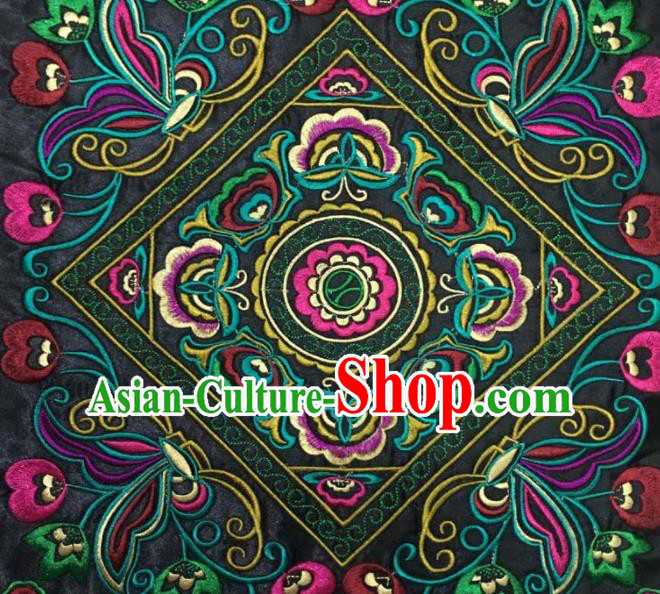 Chinese Traditional Embroidered Butterfly Applique National Dress Patch Embroidery Cloth Accessories
