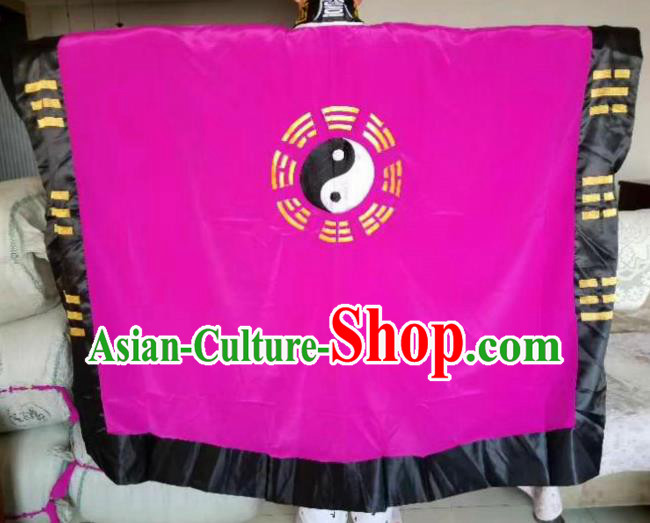 Chinese Traditional Taoism Costume Ancient Taoist Priest Cassocks Embroidered Tai Chi Purple Vestment