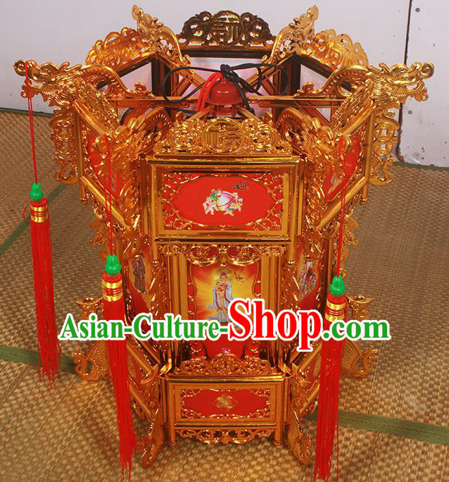 Chinese Traditional Handmade Palace Lantern Asian New Year Lantern Ancient Ceiling Lamp