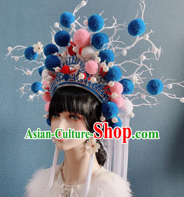 Traditional Chinese Deluxe Phoenix Coronet Hair Accessories Halloween Stage Show Headdress for Women
