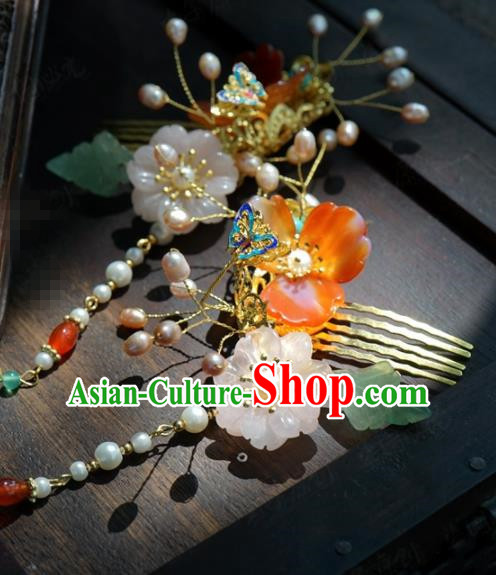 Traditional Chinese Handmade Hair Accessories Ancient Hanfu Hair Combs for Women