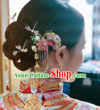 Traditional Chinese Wedding Hair Accessories Ancient Bride Hairpins Complete Set for Women