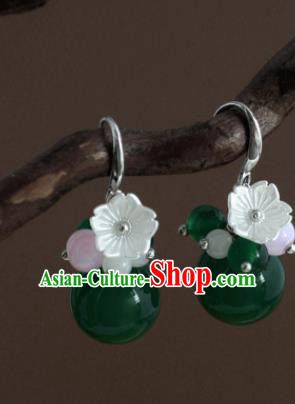 Traditional Chinese Handmade Court Green Ear Accessories Classical Earrings for Women