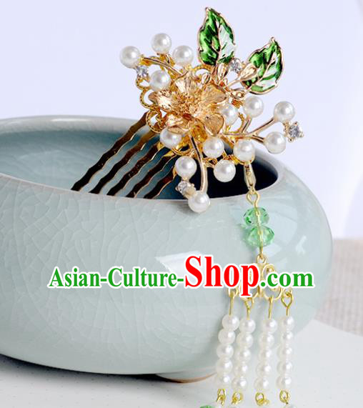 Traditional Chinese Ancient Hanfu Tassel Hair Combs Court Queen Hairpins Handmade Hair Accessories for Women