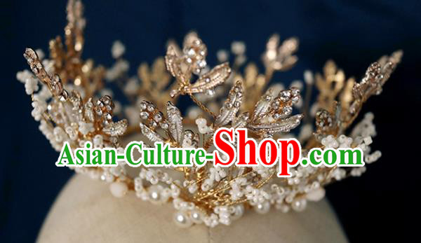 Handmade Baroque Princess Zircon Royal Crown Children Hair Clasp Hair Accessories for Kids