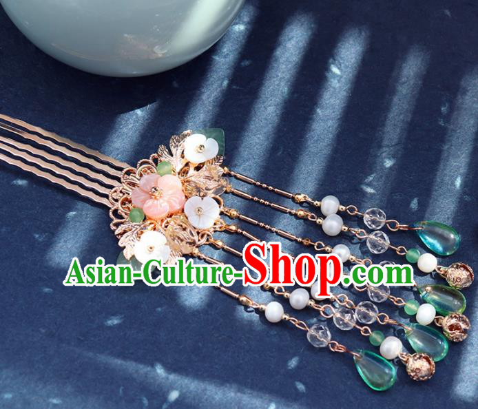 Traditional Chinese Hanfu Tassel Hair Comb Ancient Court Princess Hairpins Hair Accessories for Kids